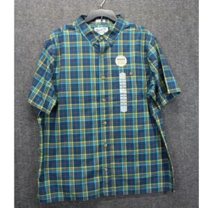 Duluth Trading Co BBQ Slim Fit Shirt Short Sleeve Plaid Size XL NEW